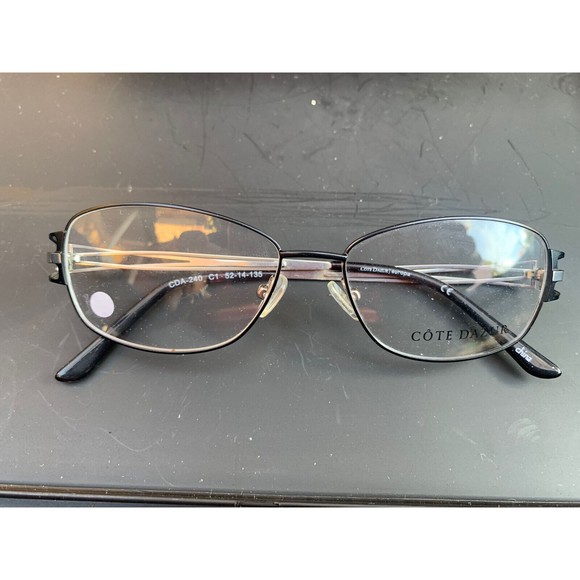 COTE D'AZUR CDA240 C1 WOMEN'S Black EYEGLASS FRAMES 52-14-135 - Picture 4 of 6